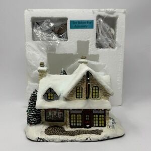Hawthorne Village Santa's Workshop Toys Christmas Village House White Snow